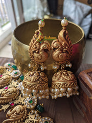 Exquisite Jadau Kundan Peacock Haram -J049