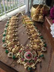 Exquisite Jadau Kundan Peacock Haram -J049