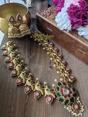Exquisite Kundan Peacock and Floral Neckpiece -J050