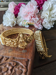 Premium Openable Temple Bangles -Pearl Lakshmi Bangles -G2026