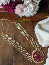 Precious Jadau Kundan Pendant Pearl Malai -J063