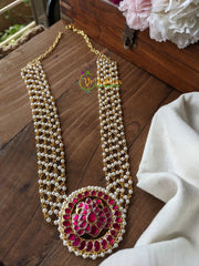 Precious Jadau Kundan Pendant Pearl Malai -J063