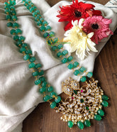 Exquisite Jadau Kundan Pendant Mala -J064