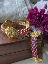 Precious Kemp Lakshmi Bangles -Temple Bangles -Red-G1993