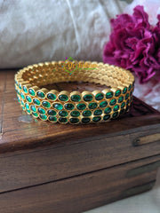 Festive Kemp Bangles -Green -G1998