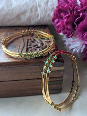 Green Ad Stone Bangle -4 Bangles -G2000