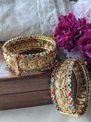 Premium Lakshmi Bangles -Temple Bangles - Screw Type -Multicolor -G1987