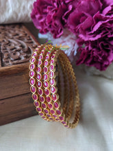 Festive Kemp Bangles -Red -G2027