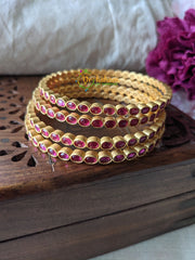 Festive Kemp Bangles -Red -G2027