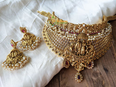 Gold Look Alike Temple Choker –Krishna Radha -G2031