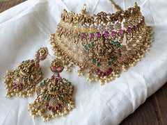 AD Stone Lakshmi Choker -Temple High Neck Choker -G2032