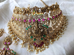 AD Stone Lakshmi Choker -Temple High Neck Choker -G2032