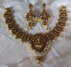 Premium Lakshmi Choker -Cluster pearl Temple Choker -G2233
