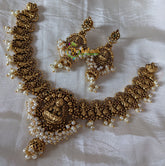 Premium Lakshmi Choker -Cluster pearl Temple Choker -G2233