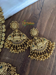 Premium Lakshmi Haram with Peacock Mugappu -Temple Haram -G2180