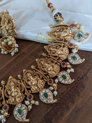 Premium Temple Choker -AD Stone Ganesha Maanga Choker -G2236