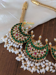 Exquisite Kundan Jadau Chandbali Neckpiece -J128