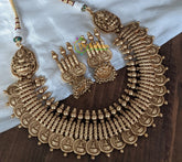 Antique Lakshmi Coin Style Neckpiece with Lakshmi Mugappu -G2061