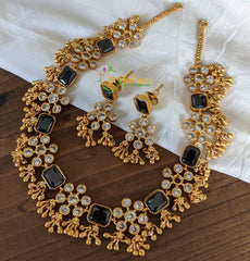 Simple AD Stone Choker -Black -G2054