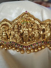 Ram Parivar and Dasavatar Hipbelt -Antique Temple Hipbelt -G2275