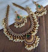 Gold Look Alike CZ Stone Choker -G2239