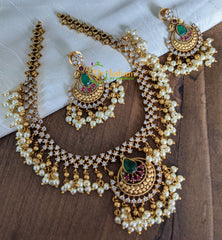 Gold Look Alike CZ Stone Choker -G2239