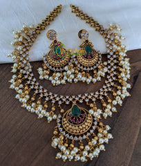 Gold Look Alike CZ Stone Choker -G2239