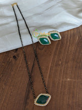 Mangalsutra Style Pendant Chain -Green -G2094