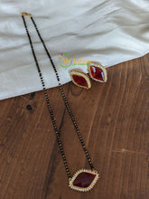 Mangalsutra Style Pendant Chain -Red -G2093