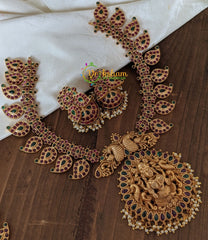 Traditional Kemp Temple Choker - Lakshmi Choker -Maanga Neckpiece -G2086