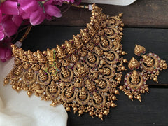 Exquisite Layered Royal Lakshmi High Neck Choker -Ghungroo-G2380