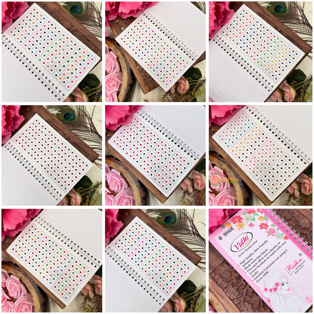 Vriksham Vidhi Sticker Kumkum Spiral Bindi Book( 0 Shade)-BB3562