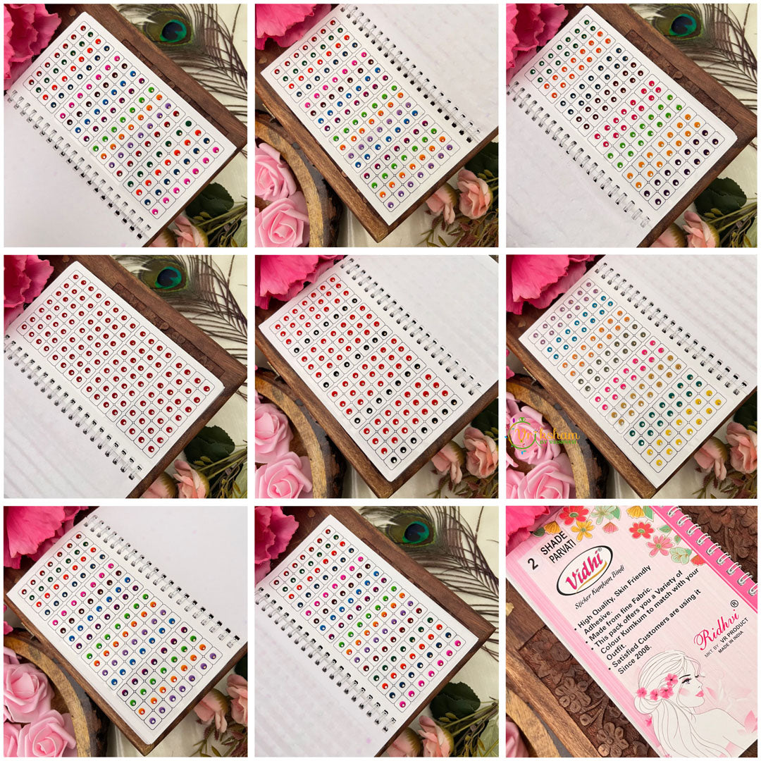 Vriksham Vidhi Sticker Kunkum Spiral Bindi Book( 2 Shade Parvati)-BB3561