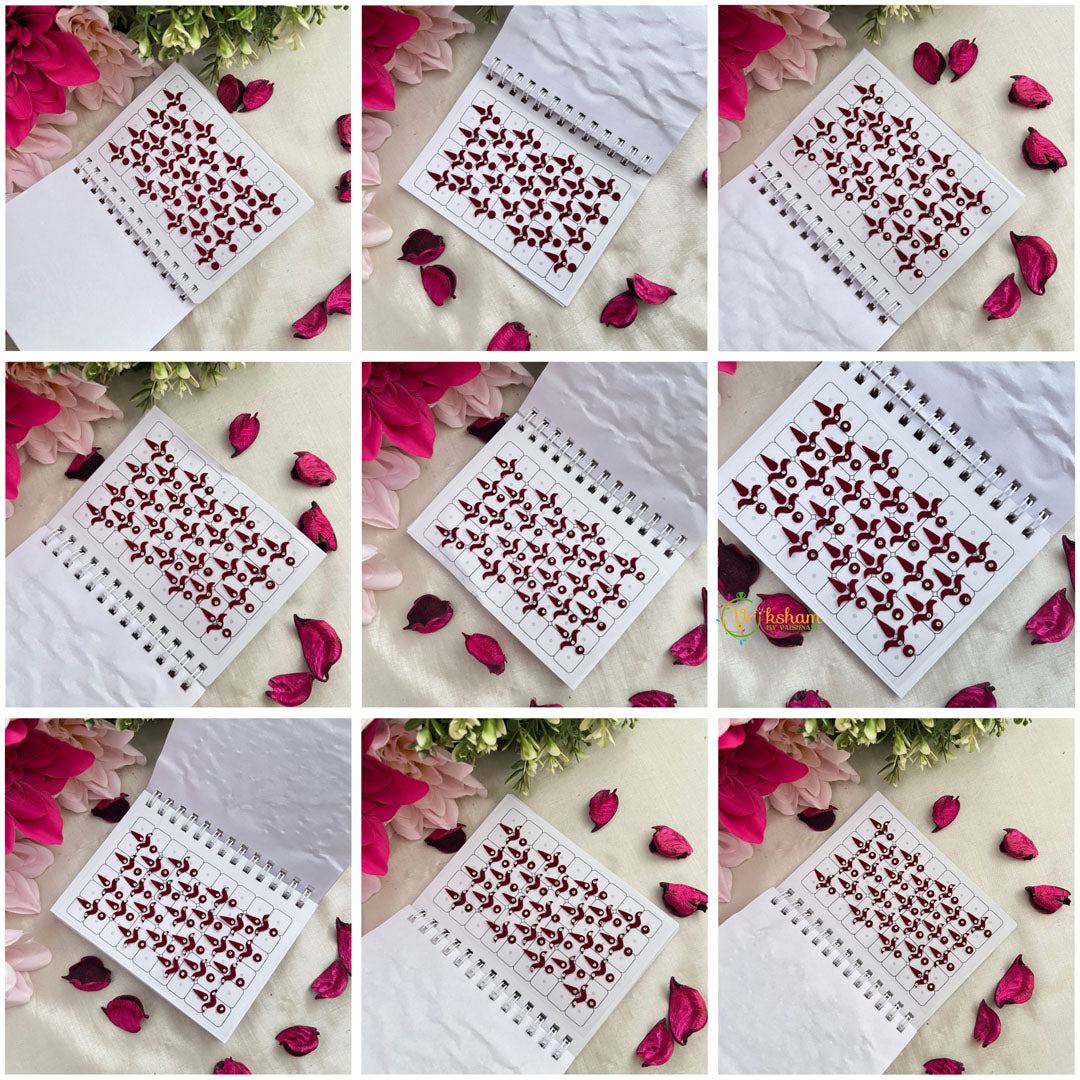 Vriksham Classic Short Tilak White Stone Bindi Book-BB322