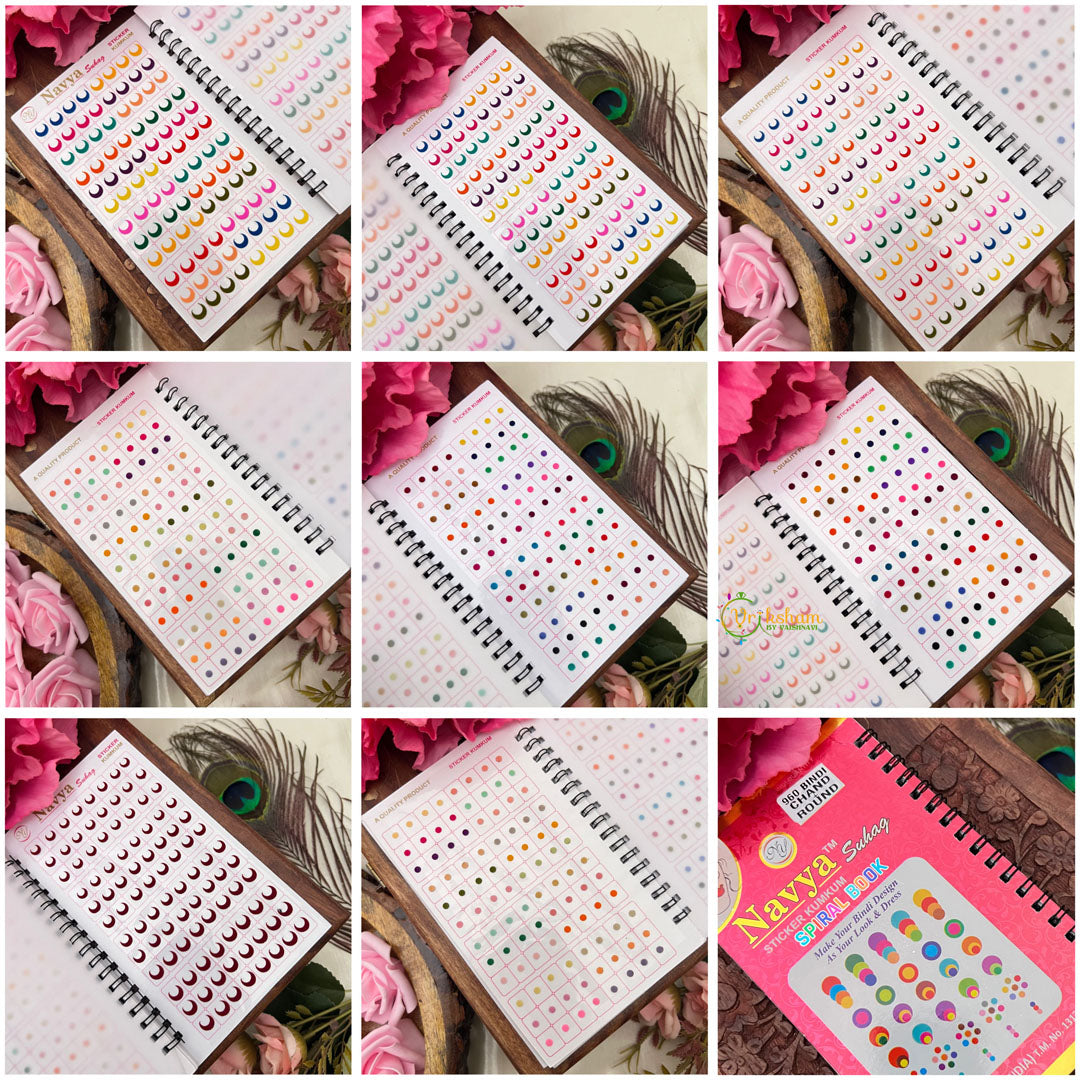 Vriksham Navya Suhag Spiral Bindi Book(960 Bindi Chand Round)-BB327