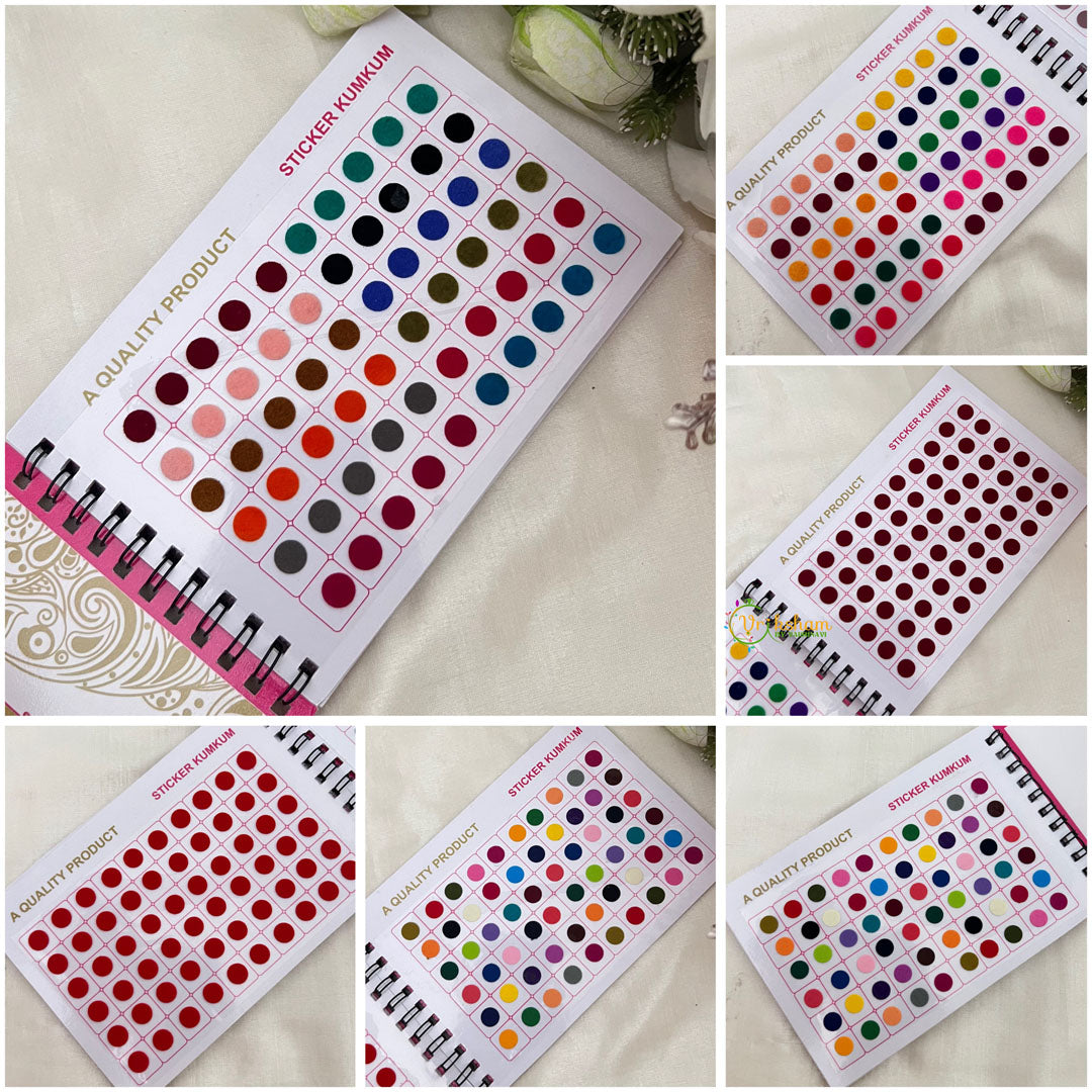 Vriksham 360 Bindi 54 Color Size 3 Bindi Book-BB242