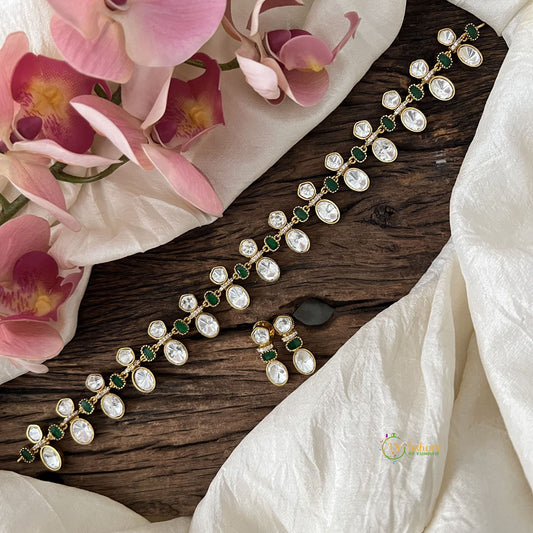 Fancy Green Victorian Diamond Choker-VV1525