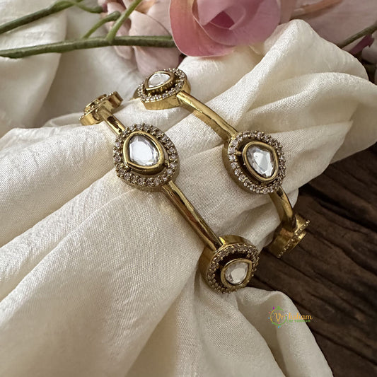 Premium White Victorian Diamond Bangle -VV1449