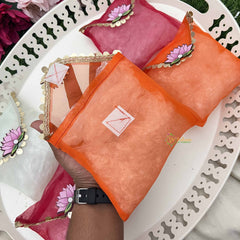 Vriksham Traditional Lotus Motif Gift Bags-Elegant Festive Packaging-(Pack of 6)-RG353