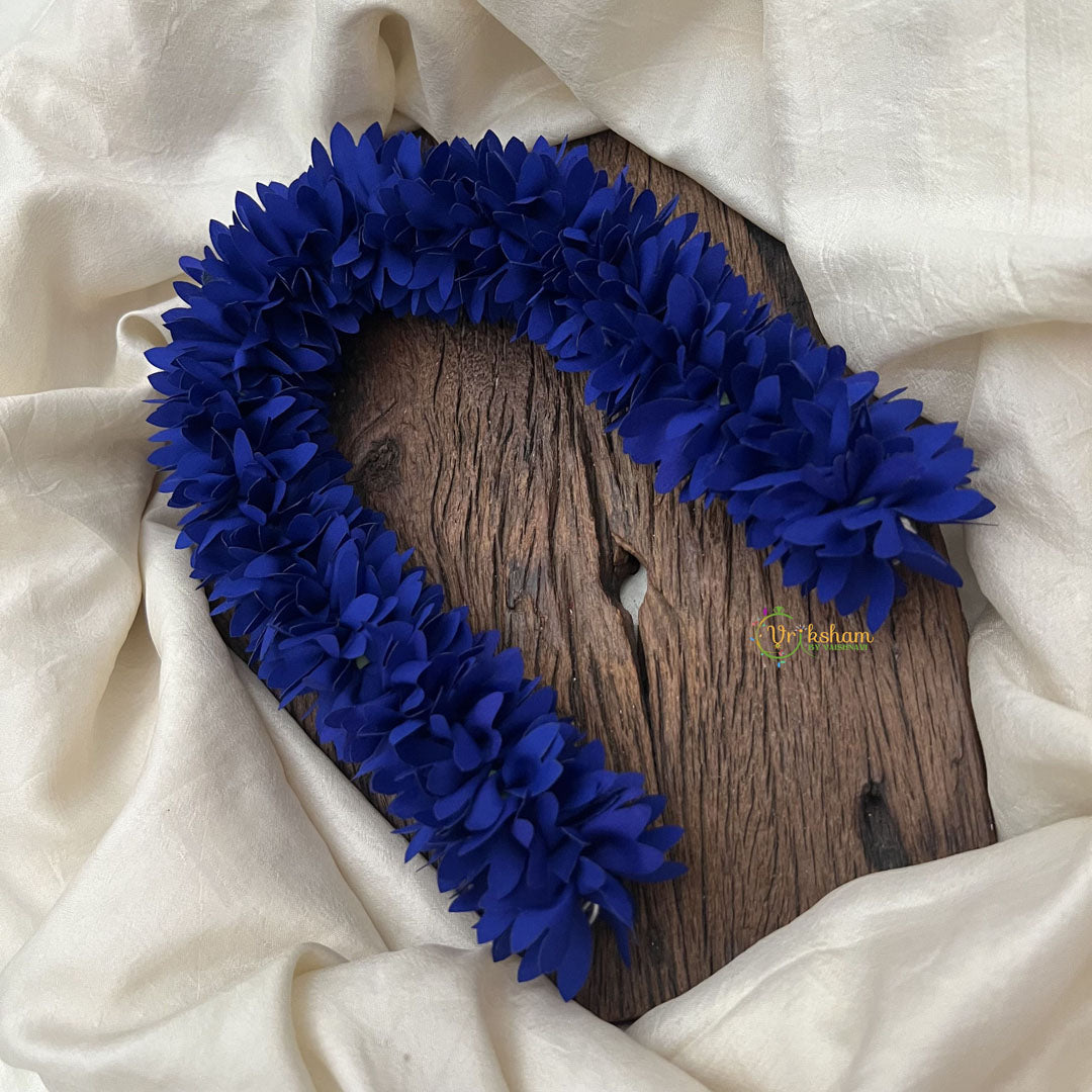 Vriksham Artificial Jasmine Gajra for Hair Accessories-Dark Blue-HF-H1104
