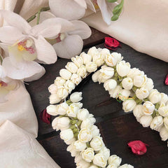 Vriksham Flower Elegant Mallipoo Jasmine  Flower Accessories With Hair Clip-KH1264