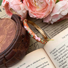Vriksham Bronze Floral With Gold-Toned  Enamel Openable Kada Bangle-G21866