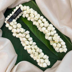 Vriksham Flower Elegant Mallipoo Jasmine  Flower Accessories With Hair Clip-KH1264