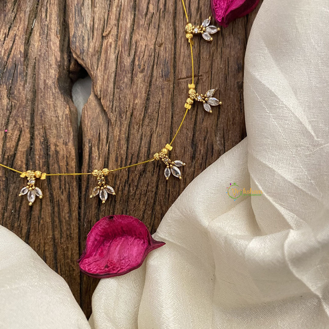 Vriksham 5 Leaf Shape Pendant Invisible Chain-G16955