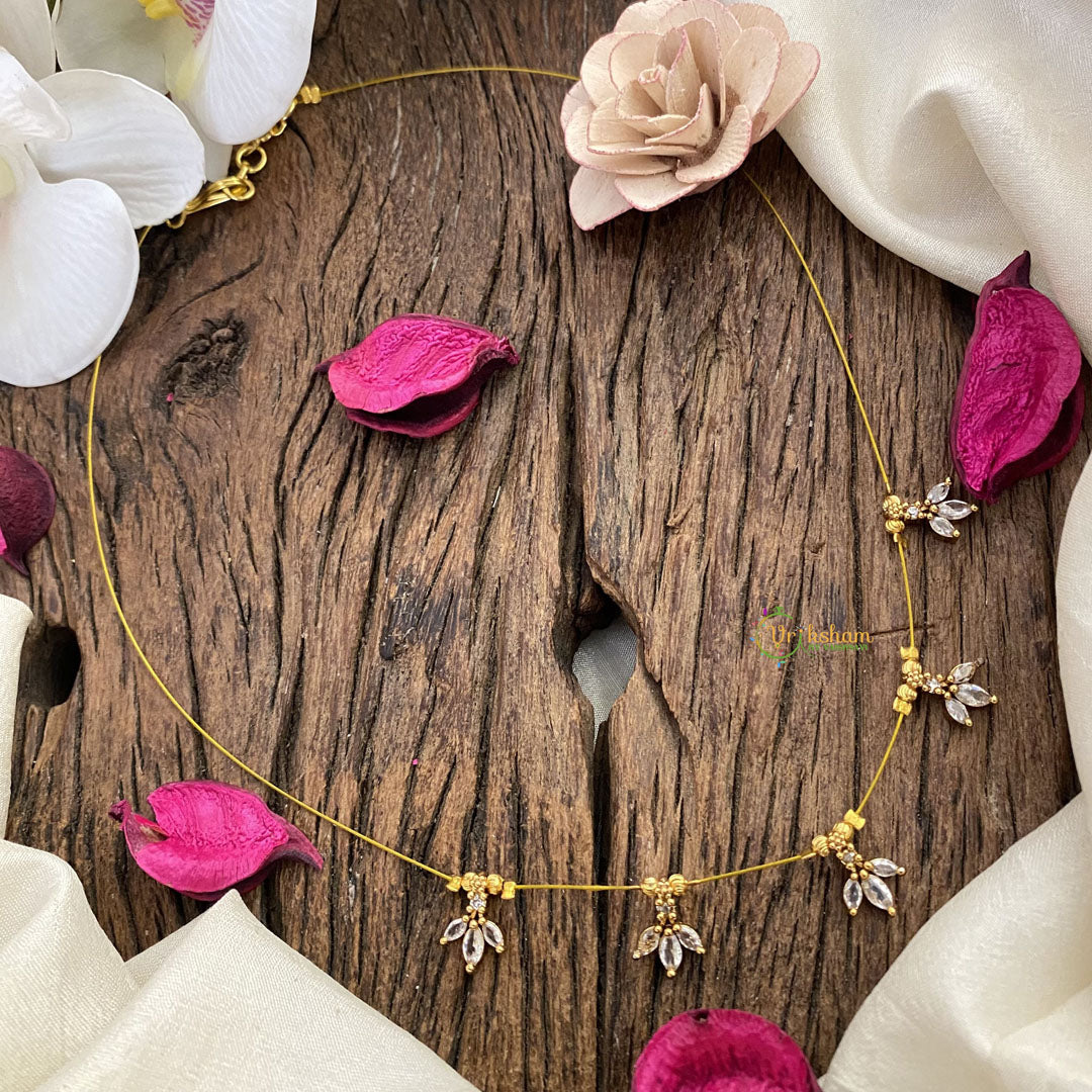 Vriksham 5 Leaf Shape Pendant Invisible Chain-G16955