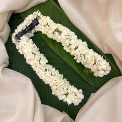 Vriksham Flower Classic Pink Mullai Poo Gajra Flower Accessories With Hair Clip-KH1261