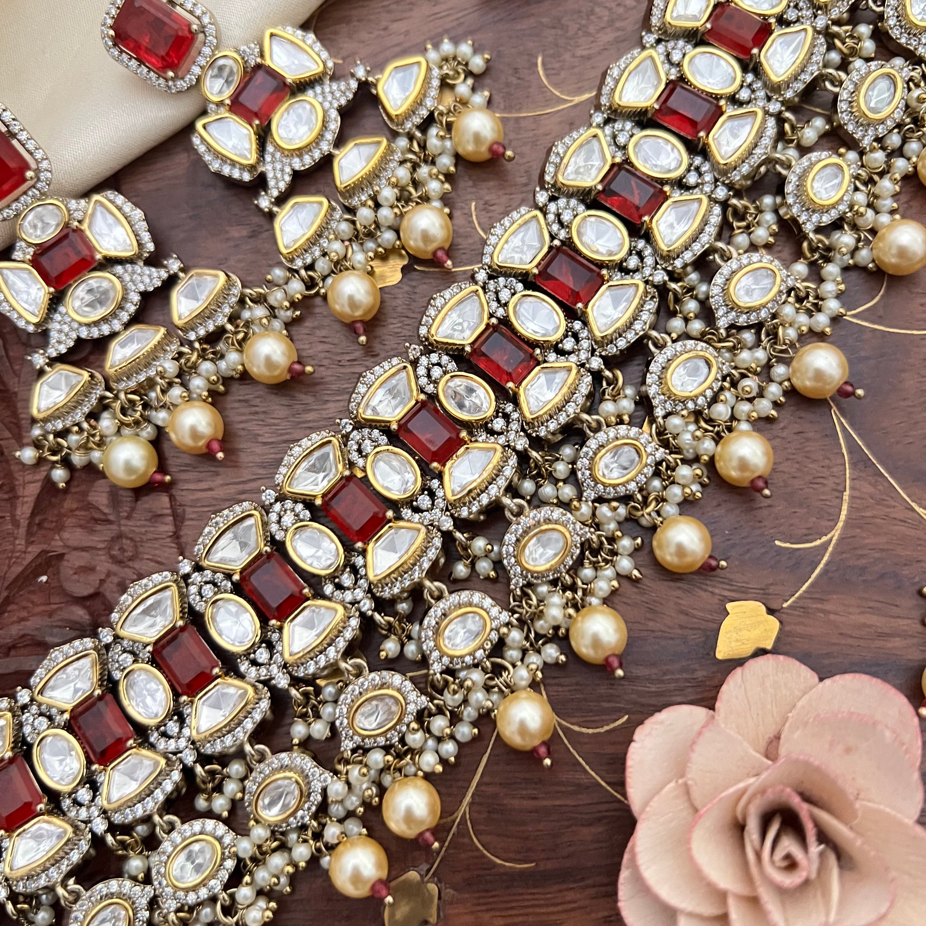 Exclusive Bridal Victorian Diamond High Neck Choker-VV1922