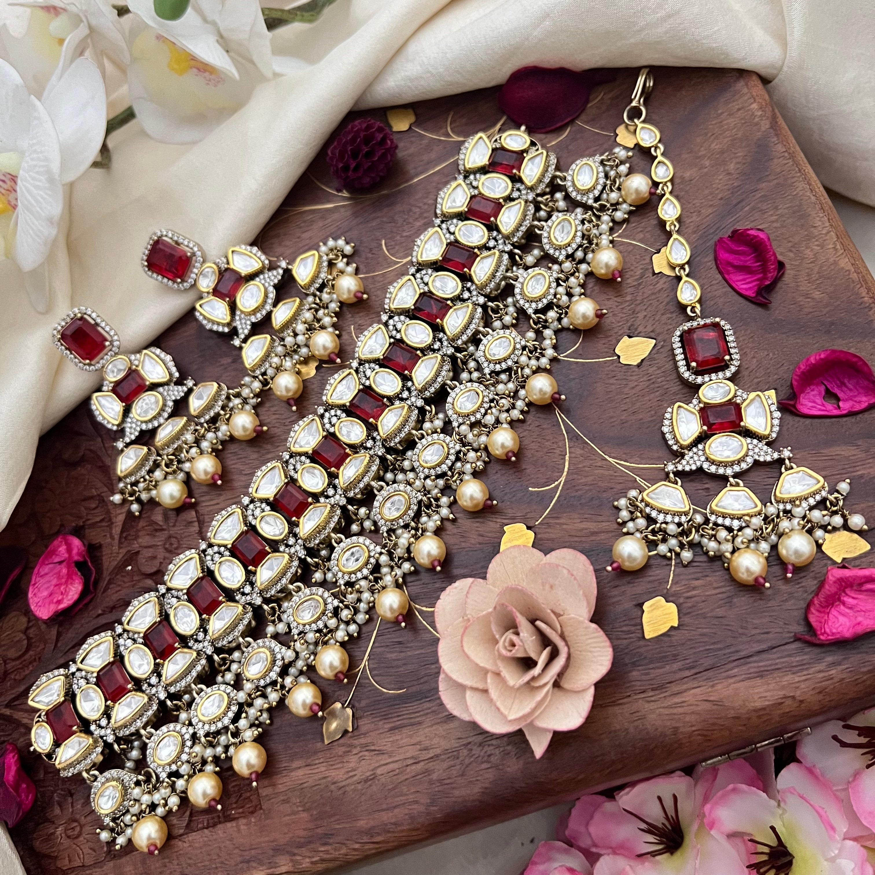 Exclusive Bridal Victorian Diamond High Neck Choker-VV1922