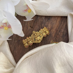 Premium Lakshmi AD Stone Hair clip-Red Green-G15368