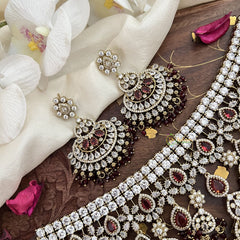 Bridal Statement Victorian Diamond Choker-Red-VV1907